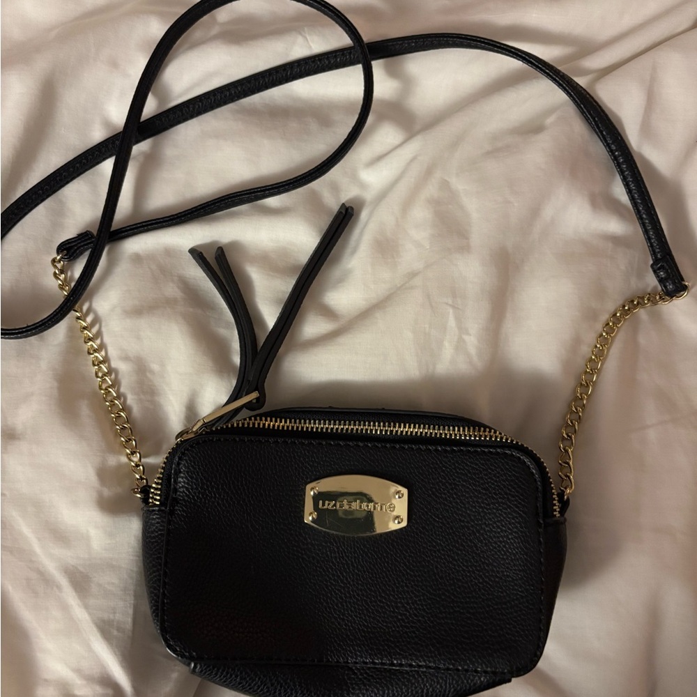 Liz Claiborne Black and Gold Crossbody Bag
